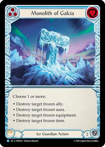 [FAB19 1st][PEN-225](R) Monolith Of Galcia (Blue)