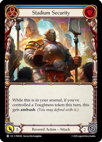 [FAB19 1st][PEN-296](C) Stadium Security (Blue) (Rainbow Foil)