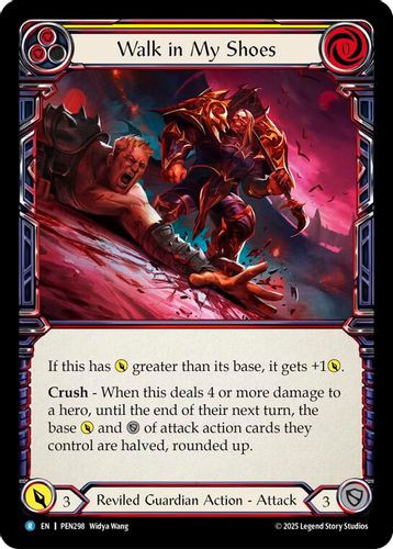 [FAB19 1st][PEN-298](R) Walk In My Shoes (Yellow) (Rainbow Foil)