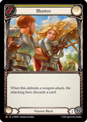 [FAB19 1st][PEN-049](M) Blunten (Yellow) (Extended Art) (Rainbow Foil)