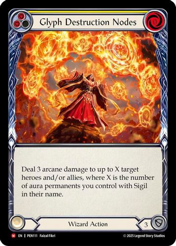 [FAB19 1st][PEN-111](M) Glyph Destruction Nodes (Yellow) (Rainbow Foil)