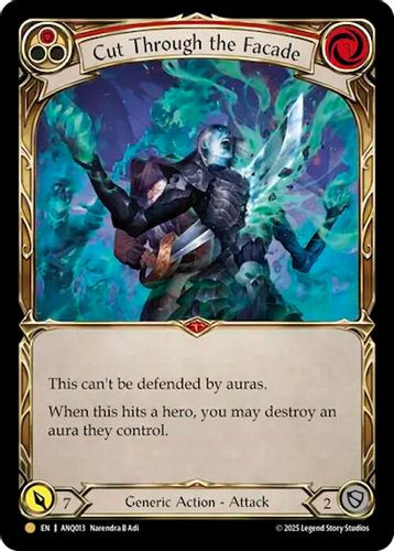 [FAB 1st][ANQ-013](GD) Cut Through The Facade (Red) (Cold Foil)