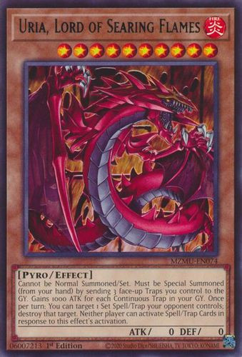 [MZMU-EN074] Uria, Lord of Searing Flames (Rare)<1st>