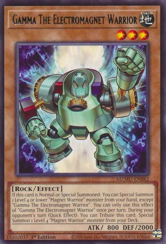 [MZMU-EN082] Gamma The Electromagnet Warrior (Rare)<1st>
