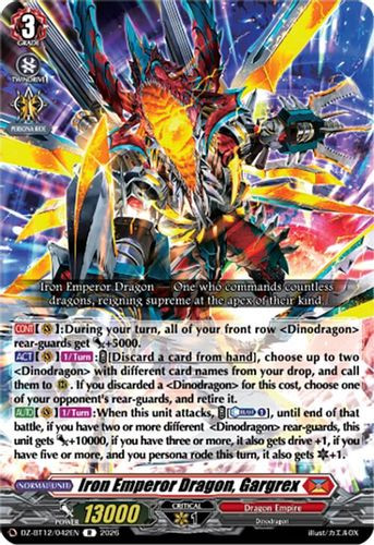 [DZ-BT12/042EN](R) Iron Emperor Dragon, Gargrex