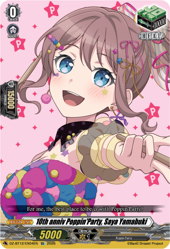[DZ-BT12/EX04EN](EX) 10th anniv Poppin'Party, Saya Yamabuki