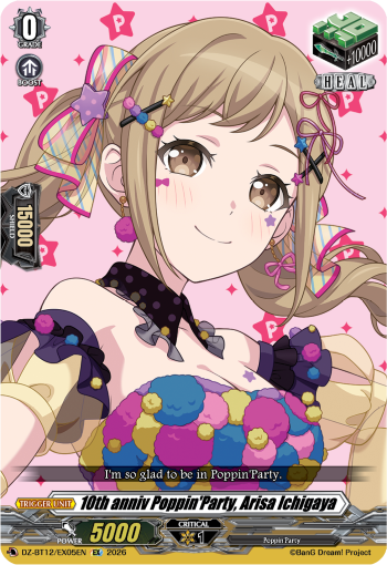 [DZ-BT12/EX05EN](EX) 10th anniv Poppin'Party, Arisa Ichigaya