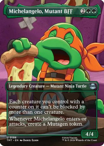 [TMT-0198](U) Michelangelo, Mutant BFF (Borderless)