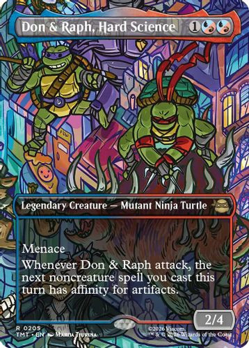 [TMT-0205](R) Don & Raph, Hard Science (Borderless) (Foil)