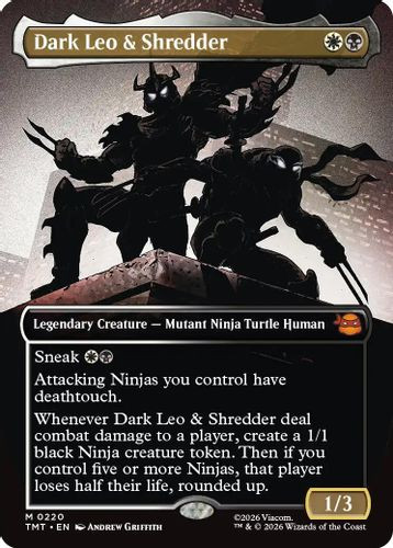 [TMT-0220](M) Dark Leo & Shredder (Borderless) (Foil)
