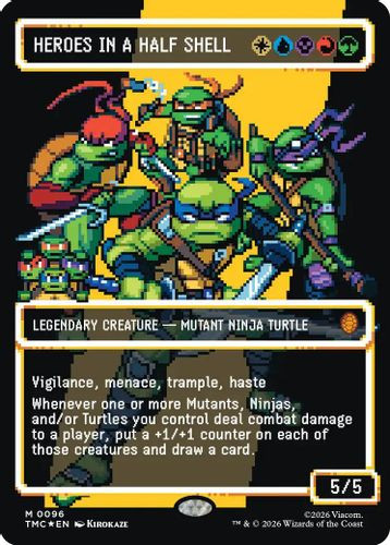 [TMC-0096](M) Heroes in a Half Shell (Borderless) (Surge Foil)