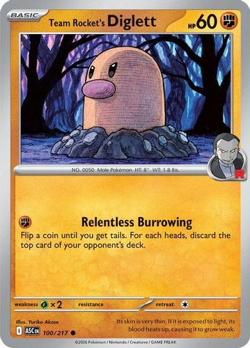 |ME02A|[ASC-100/217](C) Team Rocket's Diglett