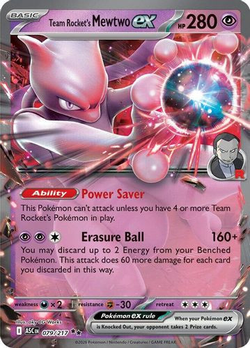 |ME02A|[ASC-079/217](RR) Team Rocket's Mewtwo ex {Holo}