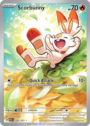 |ME02A|[ASC-225/217](GR) Scorbunny {Holo}
