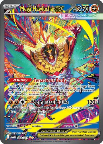 |ME02A|[ASC-283/217](GRR) Mega Hawlucha ex {Holo}