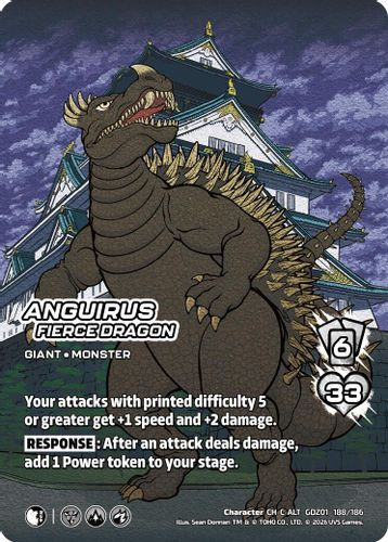 [GDZ01-188/186](CH-C-ALT) Anguirus, Fierce Dragon (Alternate Art) (Foil)