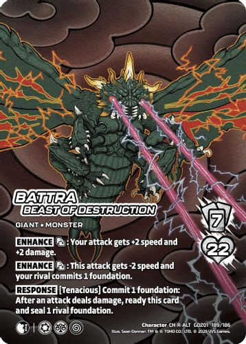 [GDZ01-189/186](CH-R-ALT) Battra, Beast of Destruction (Alternate Art) (Foil)