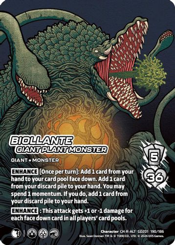[GDZ01-190/186](CH-R-ALT) Biollante, Giant Plant Monster (Alternate Art) (Foil)