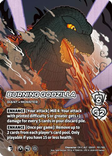 [GDZ01-191/186](CH-C-ALT) Burning Godzilla (Alternate Art) (Foil)