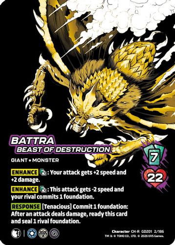 [GDZ01-002/186](CH-R) Battra, Beast of Destruction