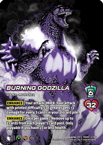 [GDZ01-004/186](CH-C) Burning Godzilla