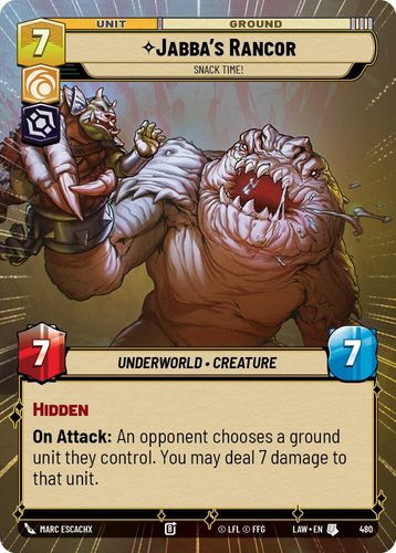 [07-LAW-EN-0480](U) Jabba's Rancor - Snack Time! (Hyperspace)