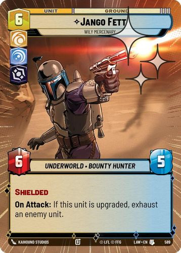 [07-LAW-EN-0589](U) Jango Fett - Wily Mercenary (Hyperspace) (Foil)
