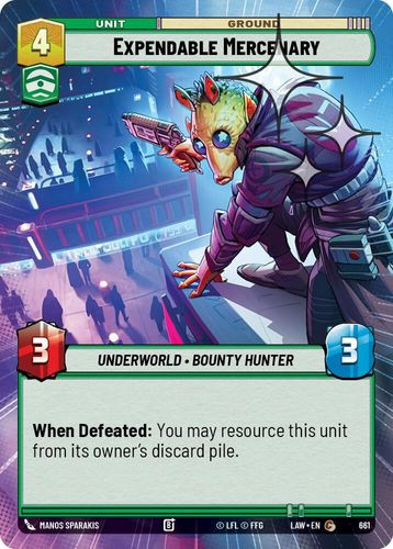 [07-LAW-EN-0661](C) Expendable Mercenary (Hyperspace) (Foil)