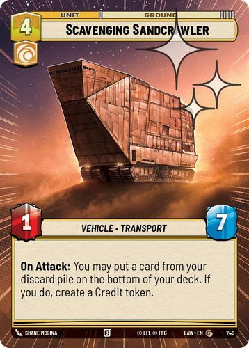 [07-LAW-EN-0740](C) Scavenging Sandcrawler (Hyperspace) (Foil)