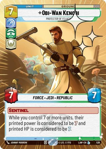 [07-LAW-EN-0538](L) Obi-Wan Kenobi - Protector of Felucia (Hyperspace) (Foil)