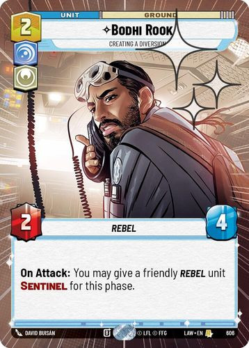 [07-LAW-EN-0606](R) Bodhi Rook - Creating a Diversion (Hyperspace) (Foil)
