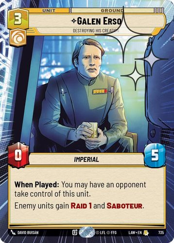 [07-LAW-EN-0735](R) Galen Erso - Destroying His Creation (Hyperspace) (Foil)