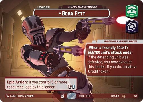 [07-LAW-EN-0773](C) Boba Fett - Krayt's Claw Commander (Showcase) (Foil)