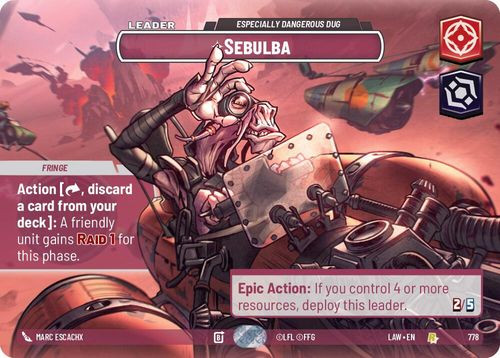 [07-LAW-EN-0778](R) Sebulba - Especially Dangerous Dug (Showcase) (Foil)