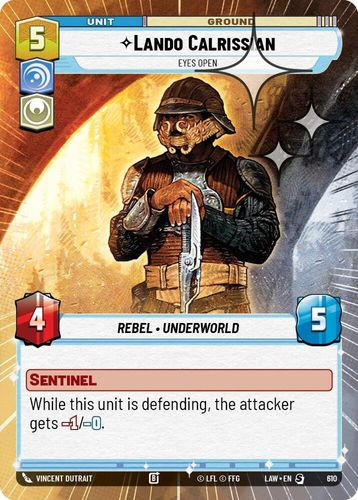[07-LAW-EN-0610](S) Lando Calrissian - Eyes Open (Hyperspace) (Foil)