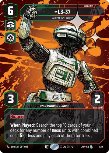 [07-LAW-EN-0829](L) L3-37 - Radical Instigator (Prestige) (Foil)