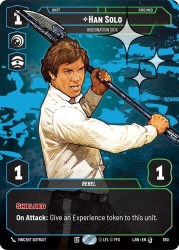 [07-LAW-EN-0850](S) Han Solo - Hibernation Sick (Prestige) (Foil)