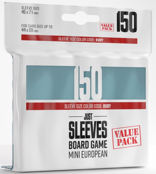 Gamegenic Just Sleeves - Size Code RUBY Mini European-Sized (46 x 71mm) (150Pk)