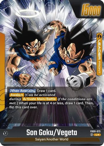 [FB09-073](L) Son Goku/Vegeta // Gogeta (1 Star Alt Art) (Foil)