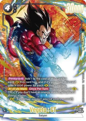 [FB09-117](SR) Vegeta : GT (1 Star Alt Art) (Foil)