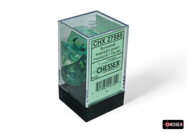 CHX 27595 Borealis Kelp/light green Luminary Polyhedral 7-Dice Set