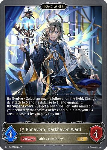 [BP16-100EN](G) Ronavero, Darkhaven Ward (Evolved)