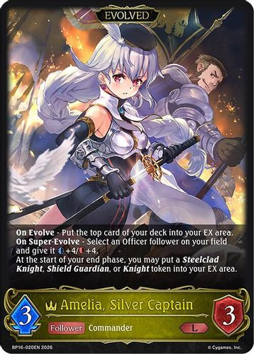 [BP16-020EN](L) Amelia, Silver Captain (Evolved)