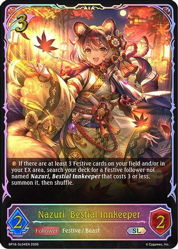 [BP16-SL04EN](SL) Nazuri, Bestial Innkeeper (Super Legendary)