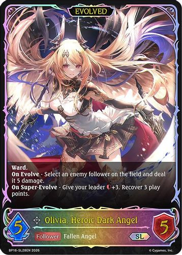 [BP16-SL28EN](SL) Olivia, Heroic Dark Angel (Evolved) (Super Legendary)