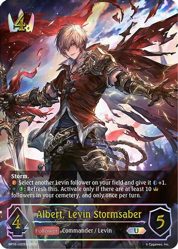 [BP16-U02EN](U) Albert, Levin Stormsaber (Ultimate Foil)