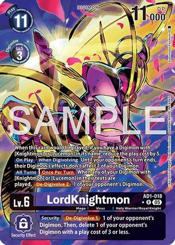 [AD01-018](R) LordKnightmon (1 Star Alternate Art) (Foil)