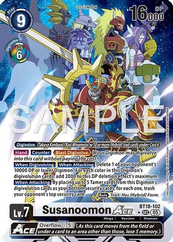 [BT18-102](SEC) Susanoomon ACE (AD01 Reprint) (1 Star Alternate Art) (Foil)