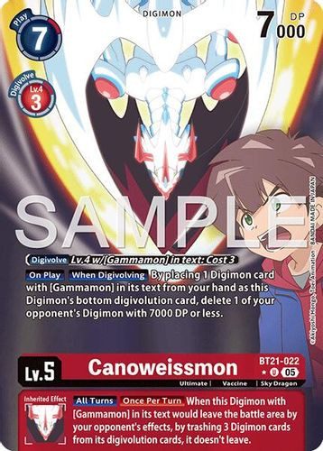 [BT21-022](U) Canoweissmon (AD01 Reprint) (1 Star Alternate Art) (Foil)
