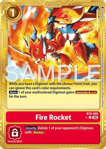 [BT08-095](C) Fire Rocket (AD01 Reprint) (1 Star Gold Frame) (Foil)